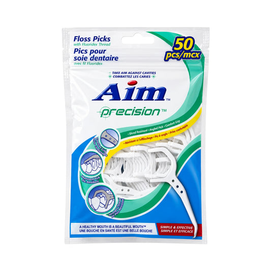 50 PCS Aim Precision Dental Floss Picks