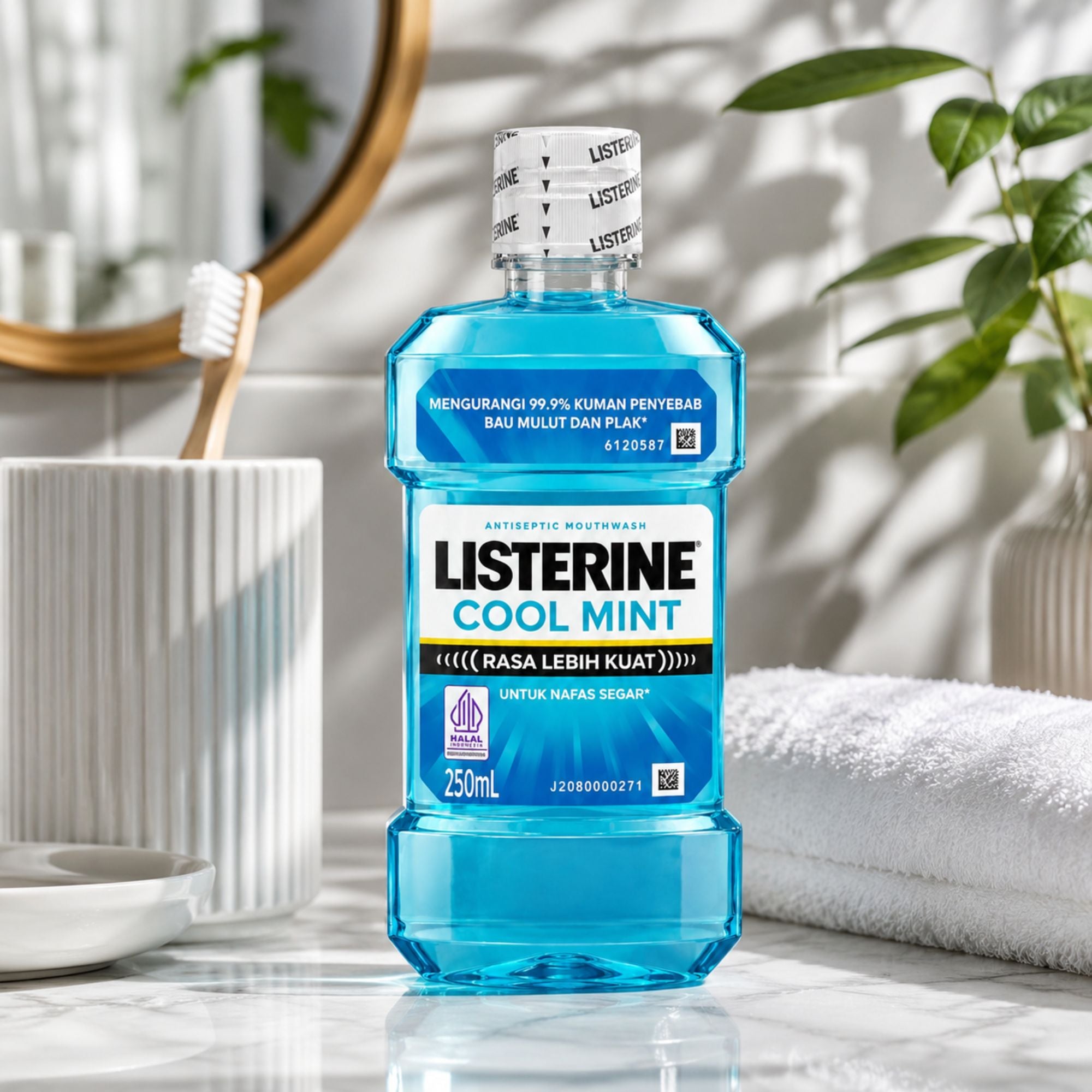 Listerine 250ml Cool Mint Antiseptic Mouthwash Fresh Mint