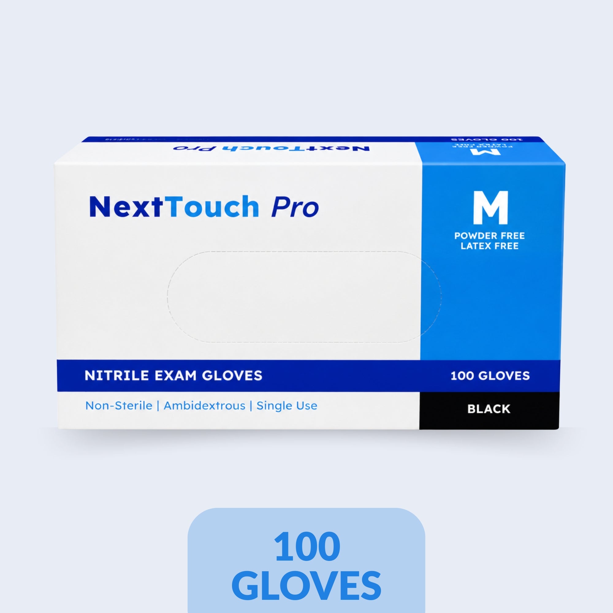 NextTouch Pro Medium Nitrile Gloves 100 Count