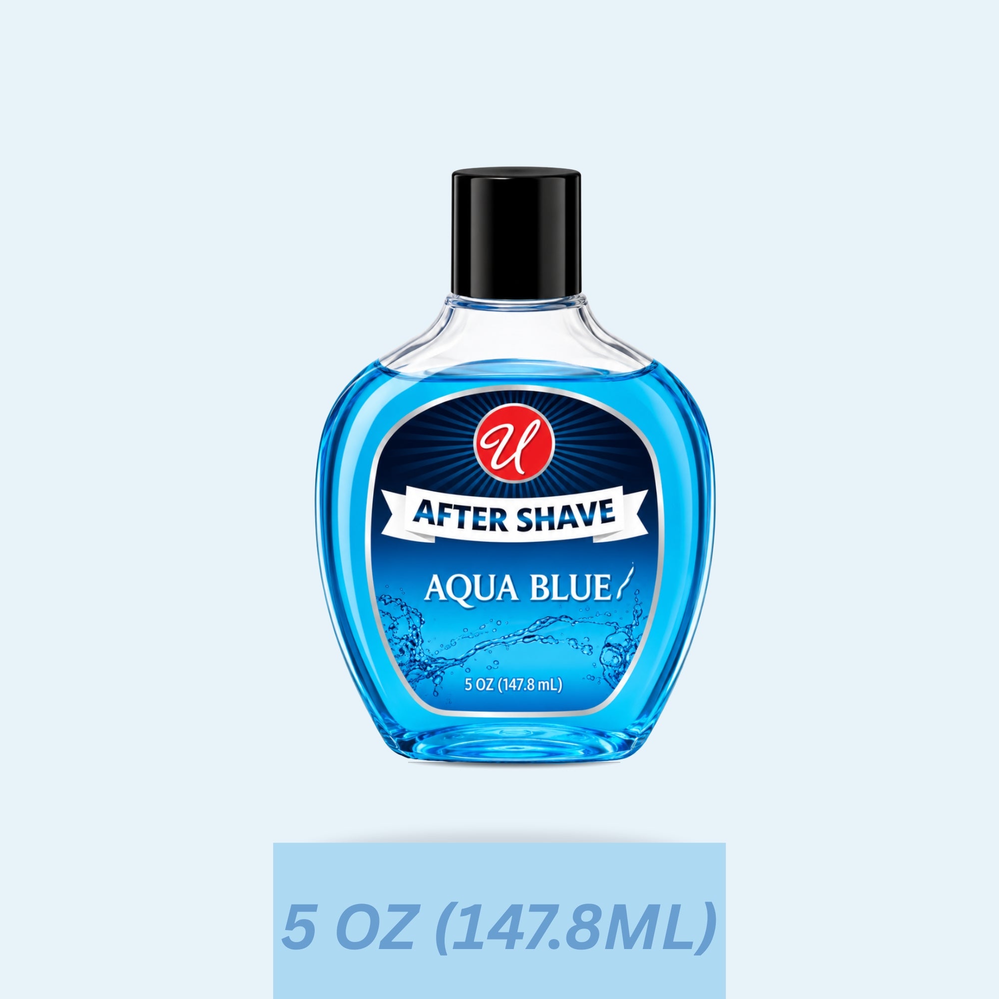 U Aqua Blue Cooling After Shave Splash 5oz