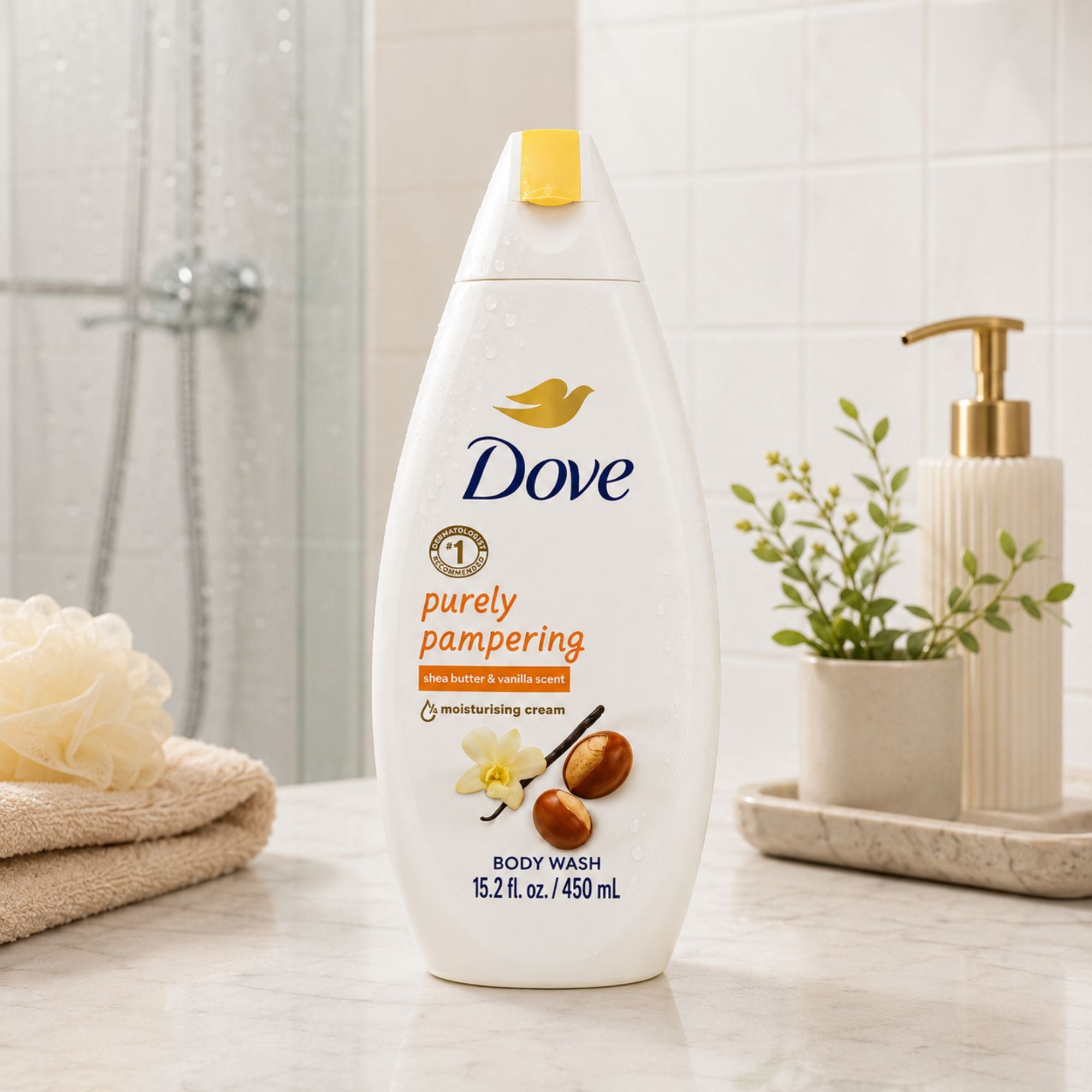 Dove Purely Pampering shea butter and vanilla scented moisturizing body wash