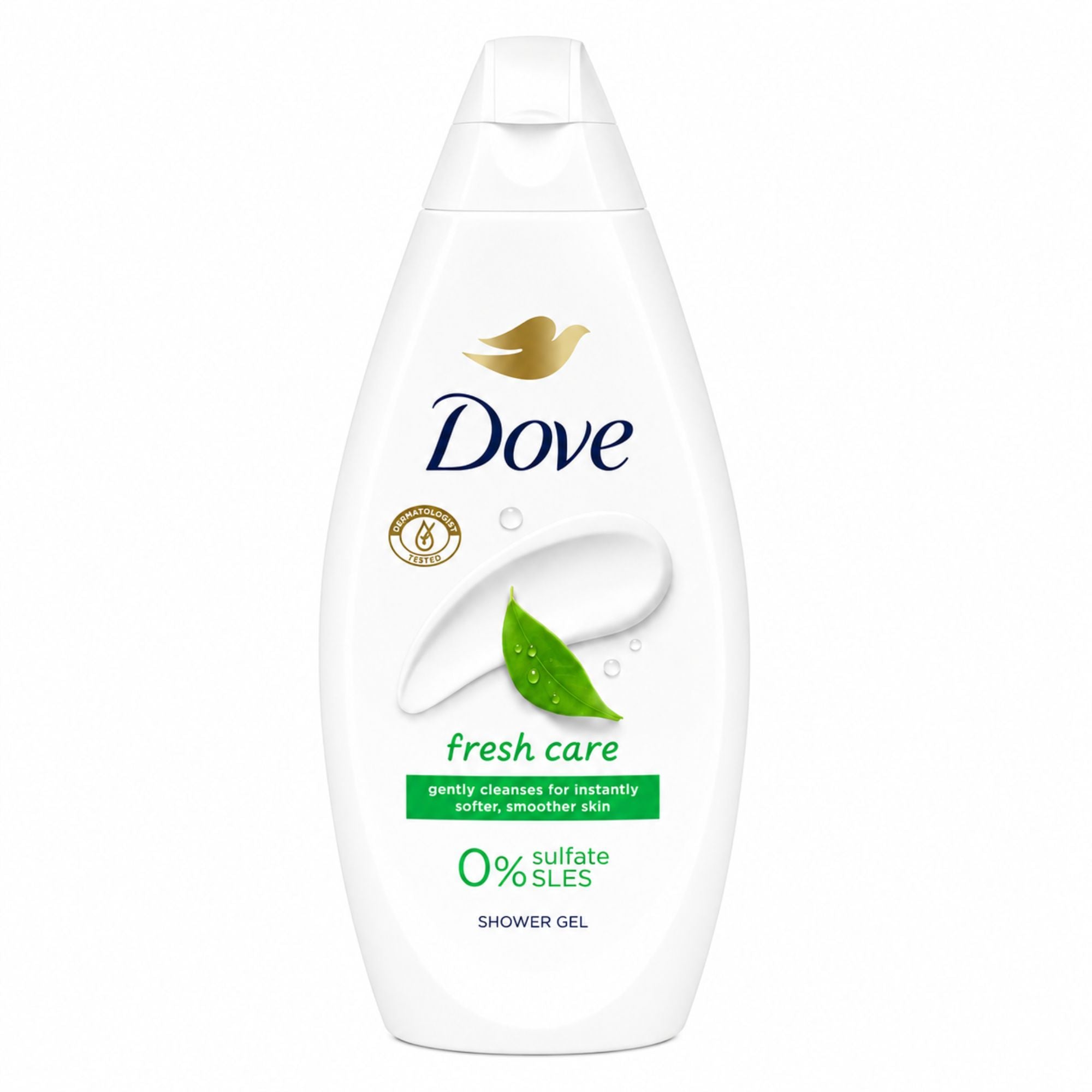 Dove Fresh Care shower gel body wash with 0 percent sulfate SLES formula