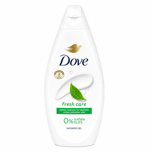 Dove Fresh Care shower gel body wash with 0 percent sulfate SLES formula