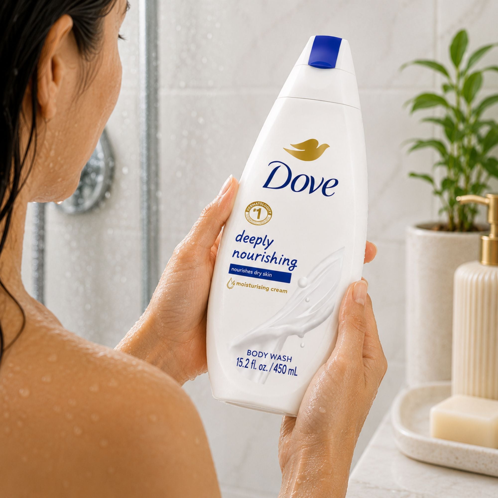 Dove Deeply Nourishing moisturizing body wash for dry skin 15.2 fl oz