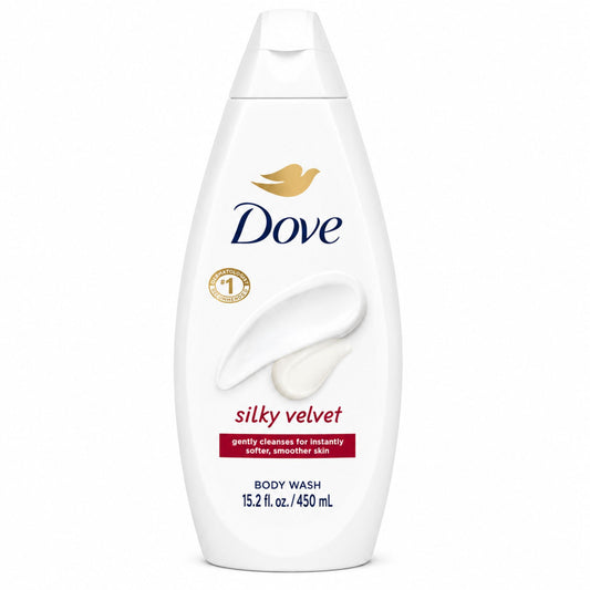 Dove Silky Velvet moisturizing body wash 15.2 fl oz for soft smooth skin