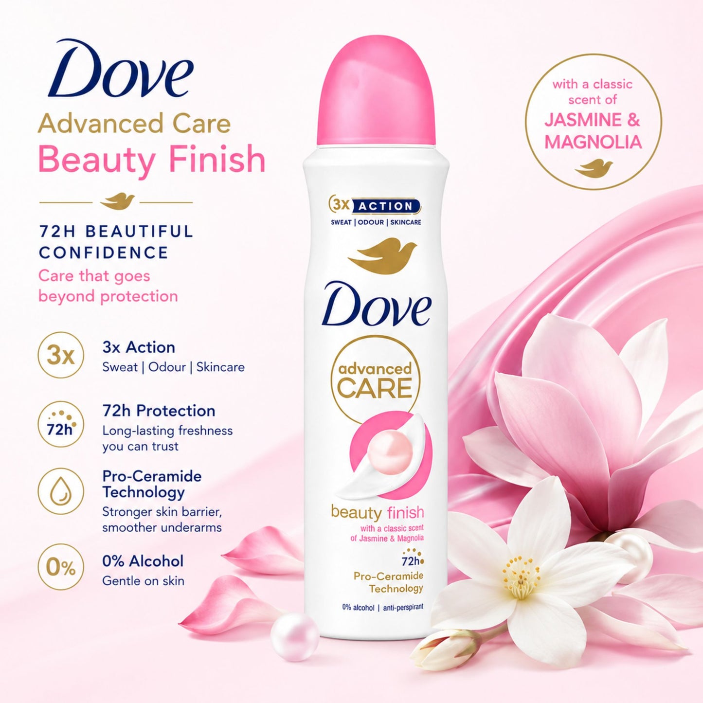 Dove Advanced Care Beauty Finish Deodorant Spray 48H