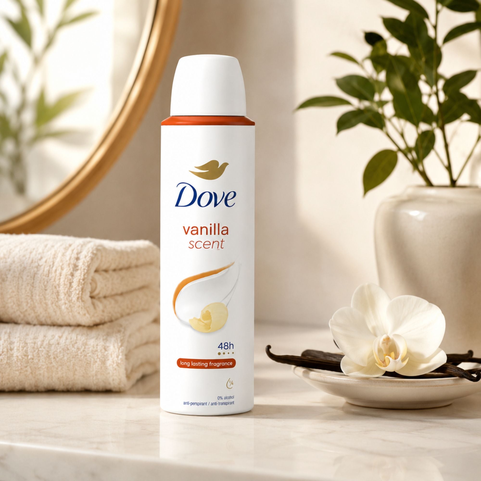 Dove Vanilla Scent Antiperspirant Spray Long Lasting