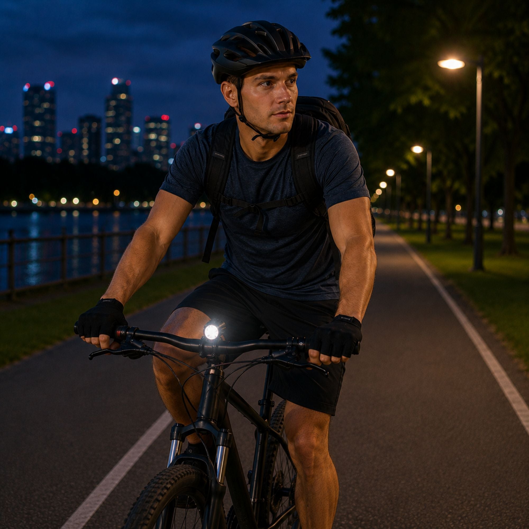 USB Rechargeable Bike Headlight and Tail Light Combo