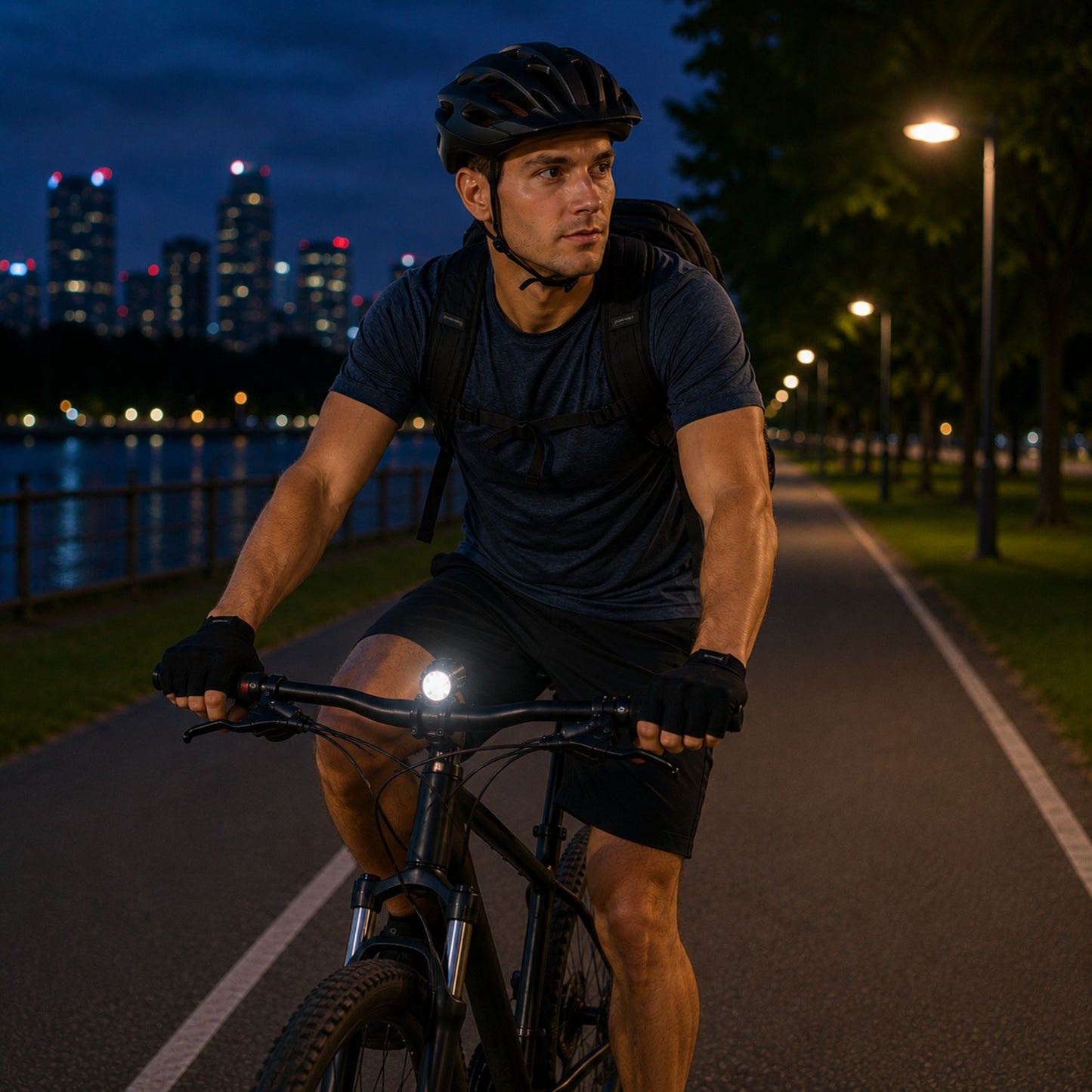 USB Rechargeable Bike Headlight and Tail Light Combo