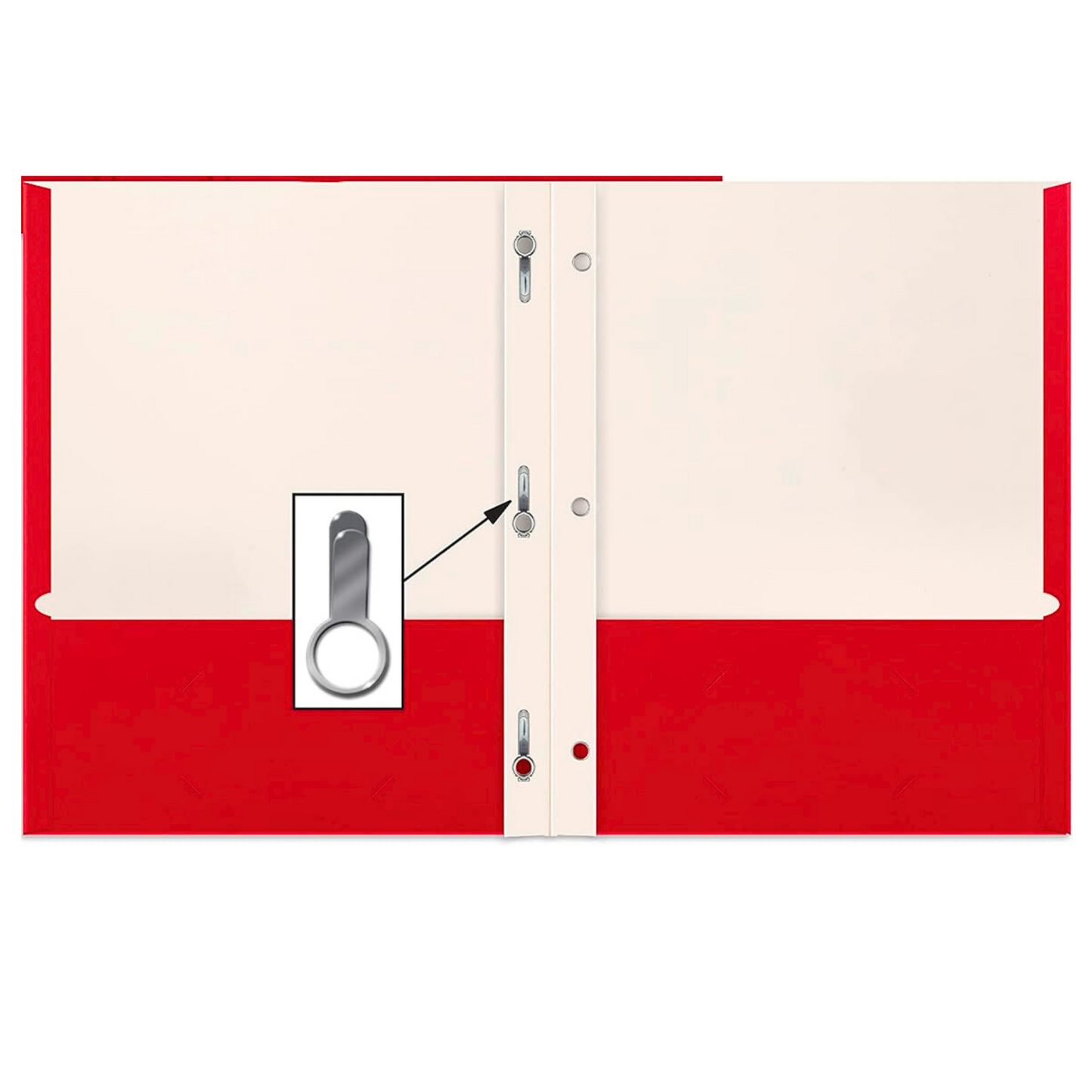 99¢-Two-Pocket Folder with Prongs – Durable Poly Folders