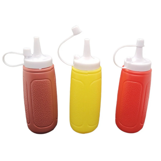 99¢-8 oz Squeeze Dispenser Bottles – Ideal for Ketchup, Mustard, BBQ Sauce & More – Easy-Pour Condiment Containers