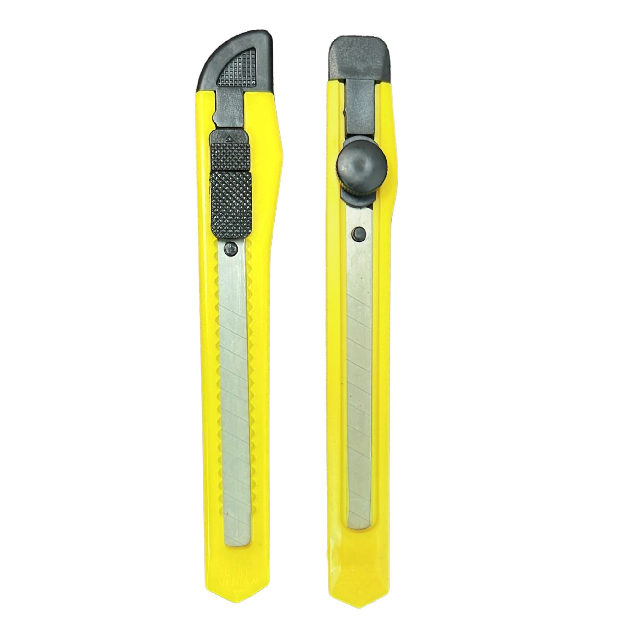 9mm Carbon Steel Blades Snap Off Cutter: 2 Pack Retractable Blade Knives Home Tools office supply main product image