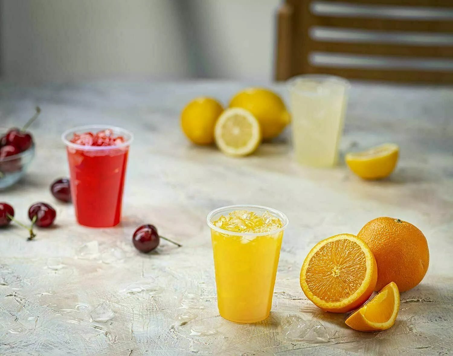 9oz Disposable light weight Plastic Cups: 40CT Kitchen Catalog,Dispoable Cups lifestyle use image
