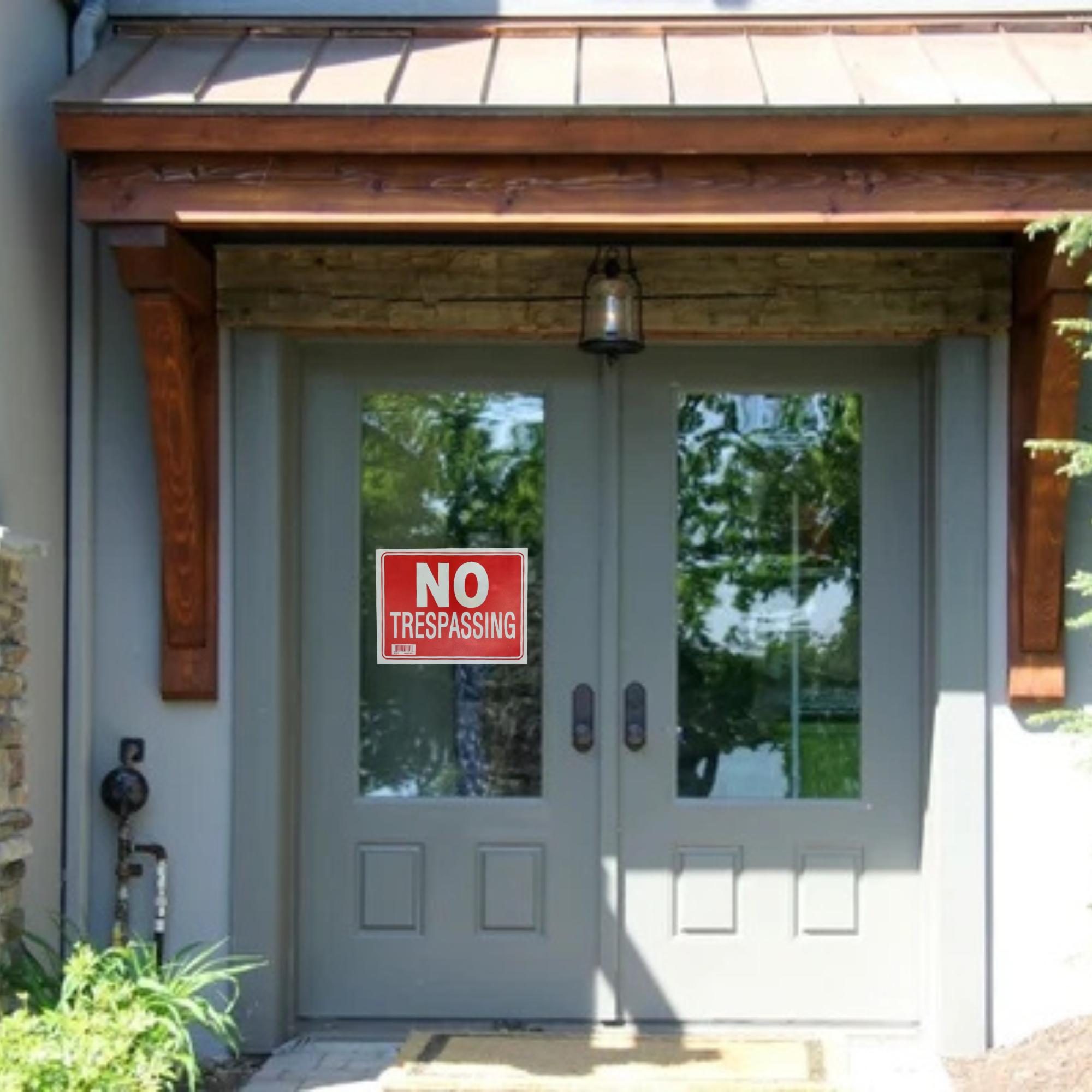 9"X12" "NO TRESPASSING" Plastic Signage Sign 1 Pack Policy Signs Outdoor size and feature image