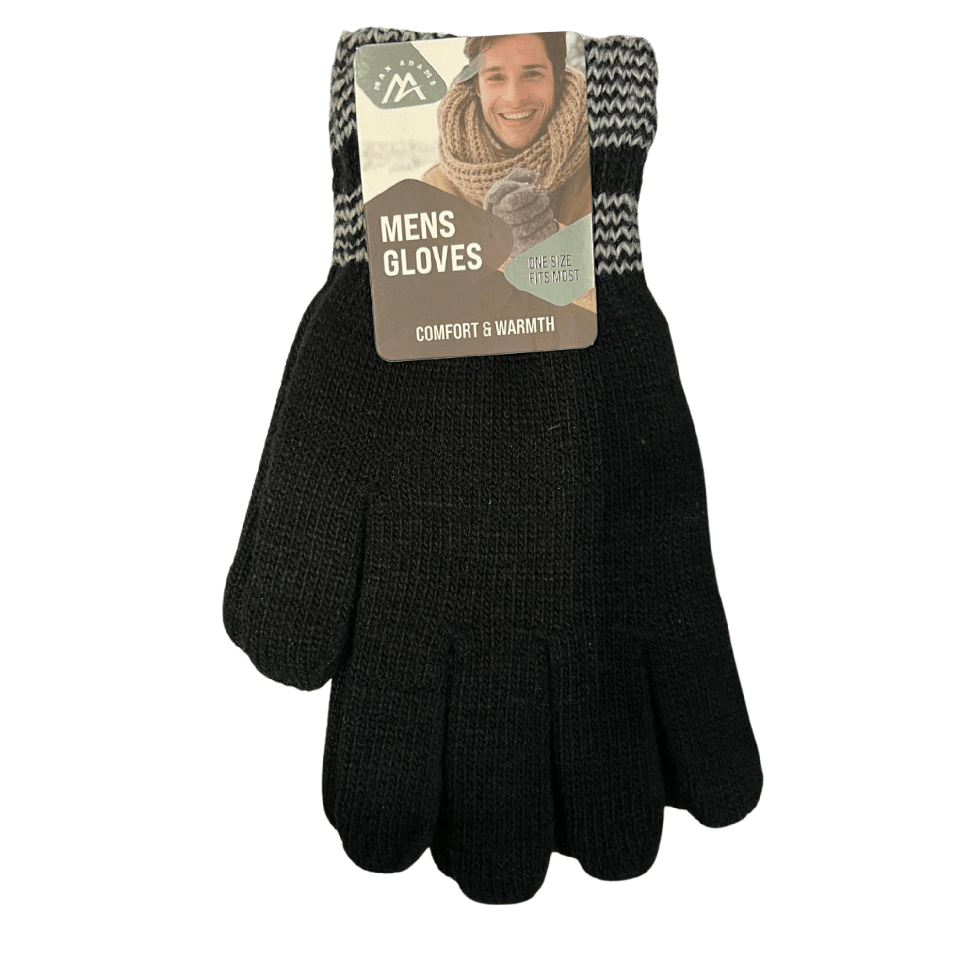 Winter Knit Gloves for Men Stretchy Full Finger Gloves, One Size Fits All 1 Pair Gloves & Mittens Warm Gloves main product