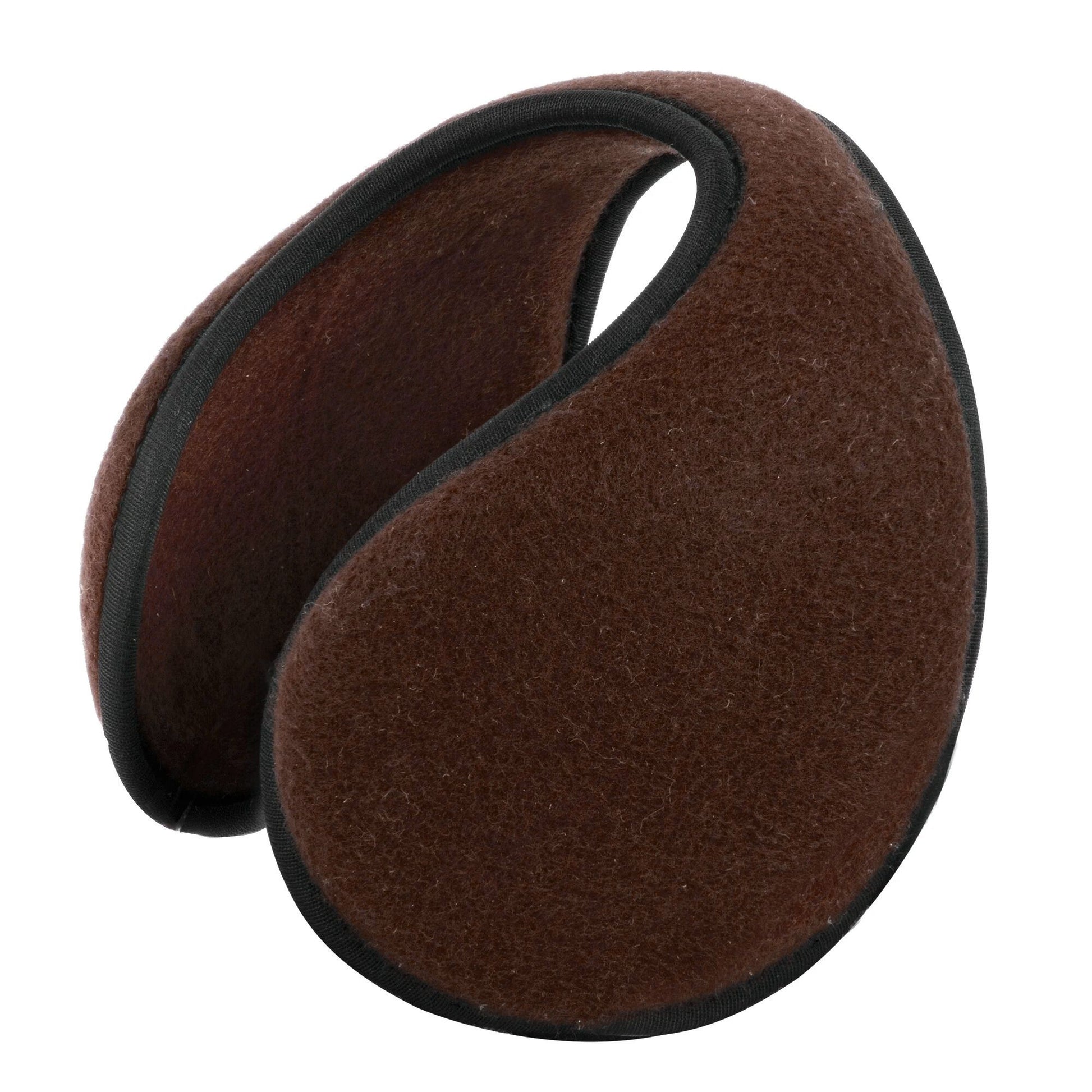 Brown ear muffs on a white background