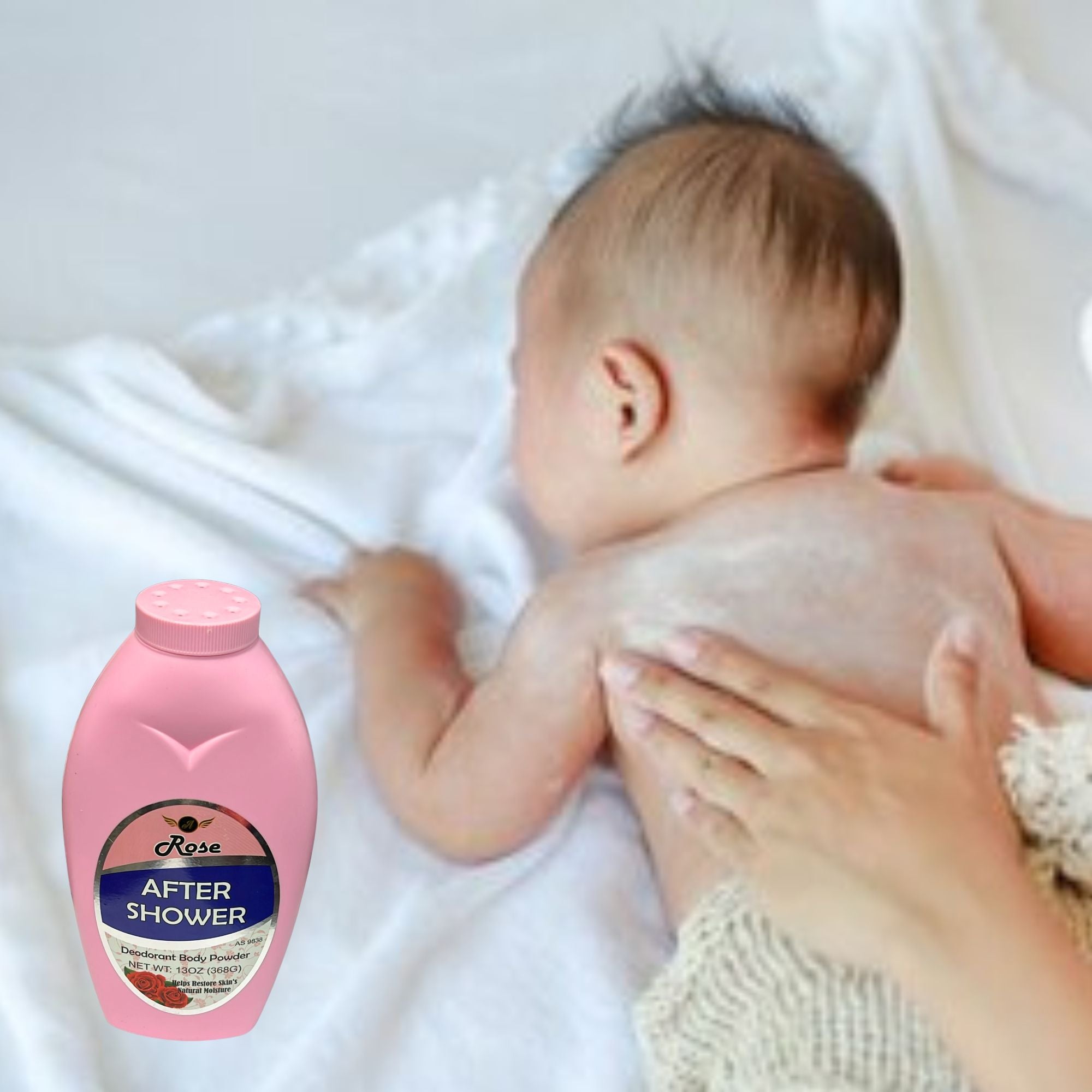After Shower Baby Powder – 13oz, Rose Scent Body Powder Baby Powder Kids Accessories product image 5