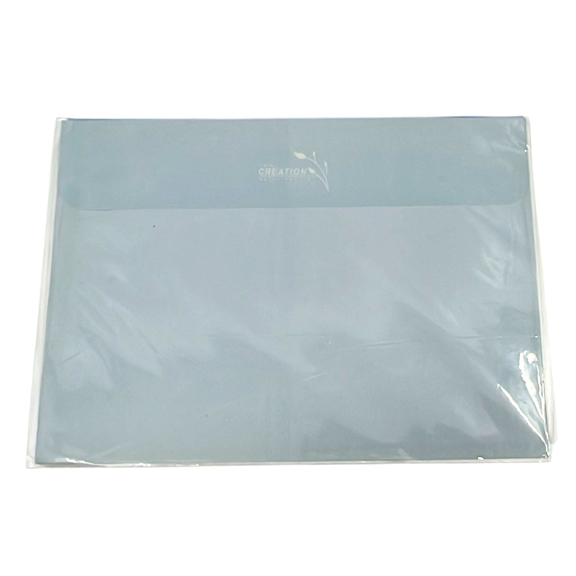 Clear plastic sheet with 'Creations' branding on a white background