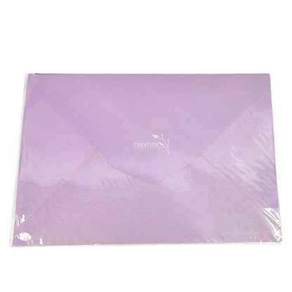Purple envelope with 'Creation' branding on a white background