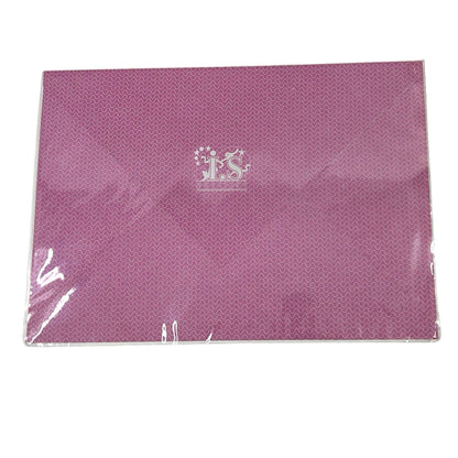 Purple paper with a logo on a white background