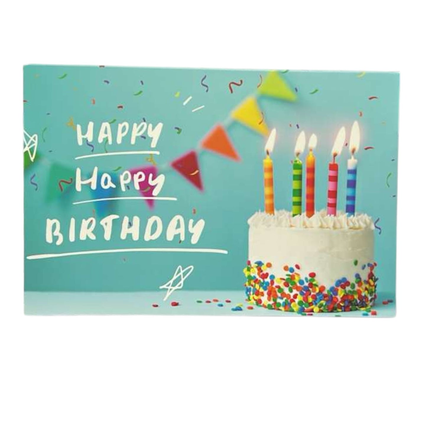 Elegant 4X6 inches Happy Birthday Greeting Card with Envelop: 1CT