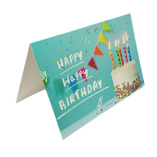 Elegant 4X6 inches Happy Birthday Greeting Card with Envelop: 1CT