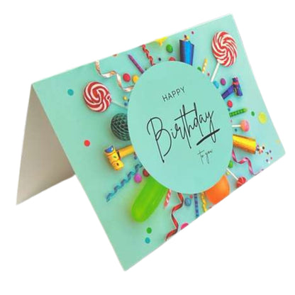 Elegant 4X6 inches Happy Birthday Greeting Card with Envelop: 1CT