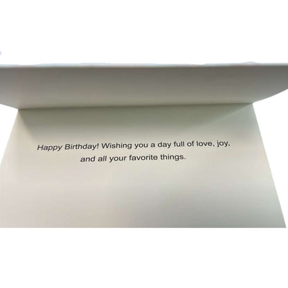 Elegant 4X6 inches Happy Birthday Greeting Card with Envelop: 1CT