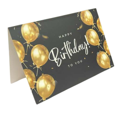 Elegant 4X6 inches Happy Birthday Greeting Card with Envelop: 1CT