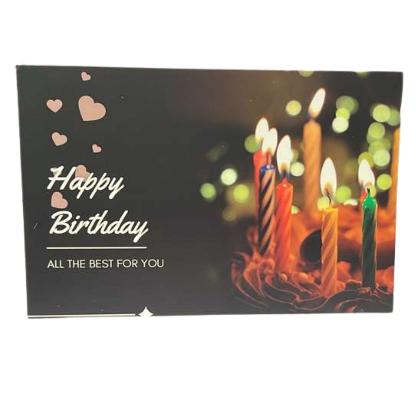 Elegant 4X6 inches Happy Birthday Greeting Card with Envelop: 1CT