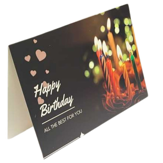 Elegant 4X6 inches Happy Birthday Greeting Card with Envelop: 1CT