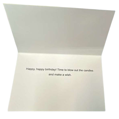 Elegant 4X6 inches Happy Birthday Greeting Card with Envelop: 1CT