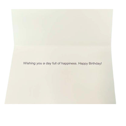 Elegant 4X6 inches Happy Birthday Greeting Card with Envelop: 1CT