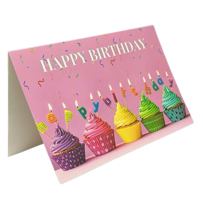 Elegant 4X6 inches Happy Birthday Greeting Card with Envelop: 1CT