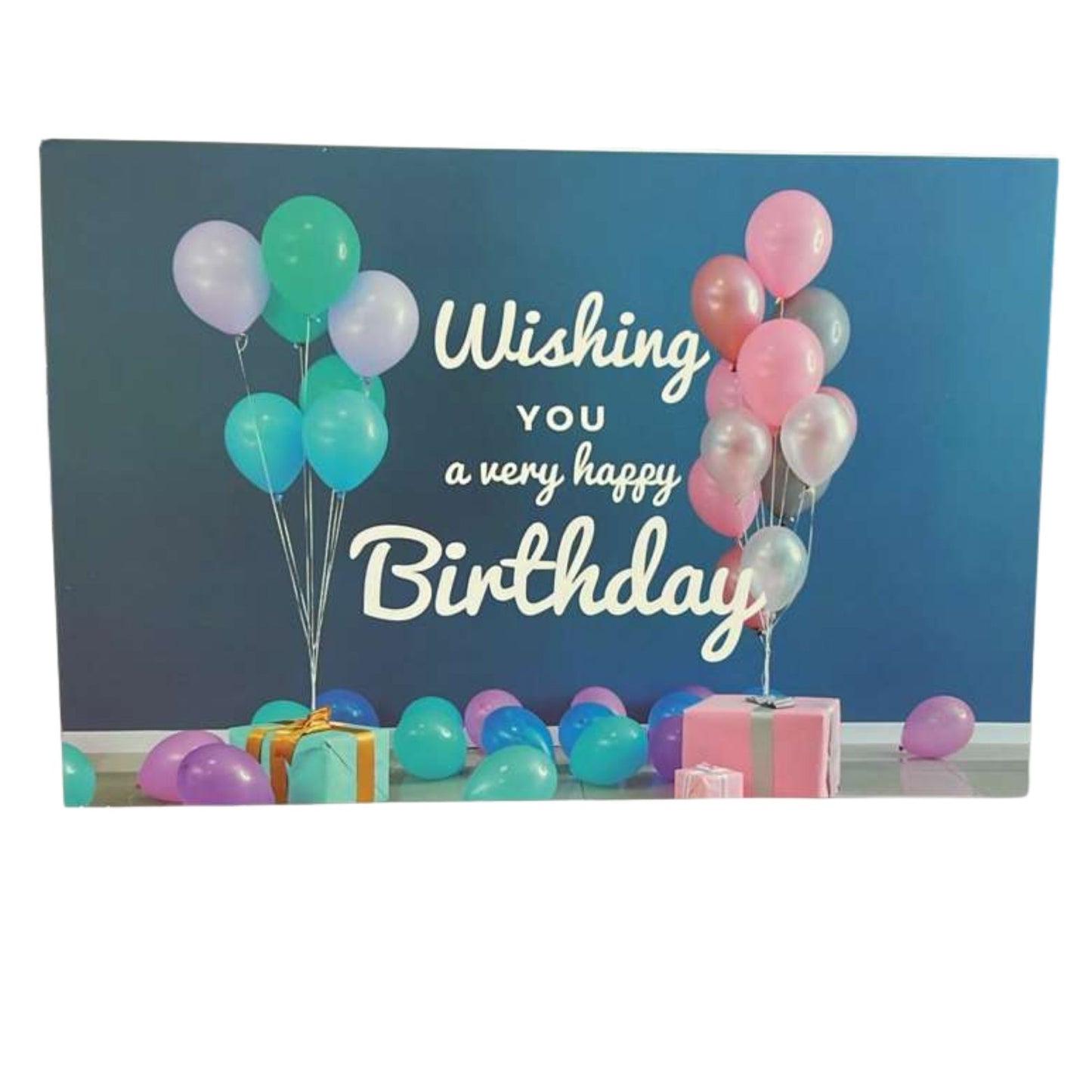 Elegant 4X6 inches Happy Birthday Greeting Card with Envelop: 1CT