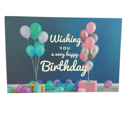 Elegant 4X6 inches Happy Birthday Greeting Card with Envelop: 1CT