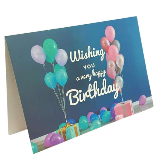 Elegant 4X6 inches Happy Birthday Greeting Card with Envelop: 1CT