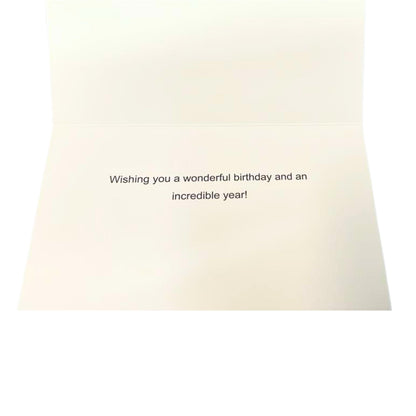 Elegant 4X6 inches Happy Birthday Greeting Card with Envelop: 1CT