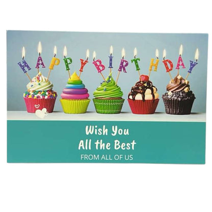 Elegant 4X6 inches Happy Birthday Greeting Card with Envelop: 1CT