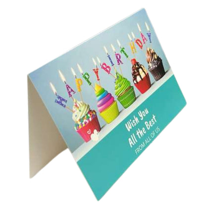 Elegant 4X6 inches Happy Birthday Greeting Card with Envelop: 1CT