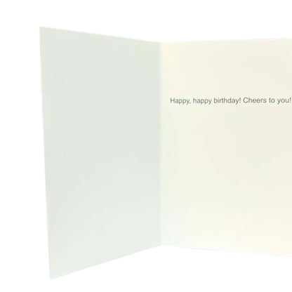 Elegant 4X6 inches Happy Birthday Greeting Card with Envelop: 1CT
