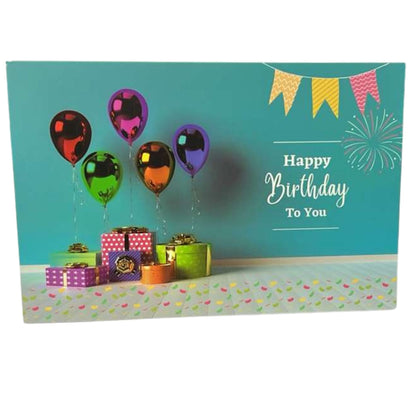Elegant 4X6 inches Happy Birthday Greeting Card with Envelop: 1CT