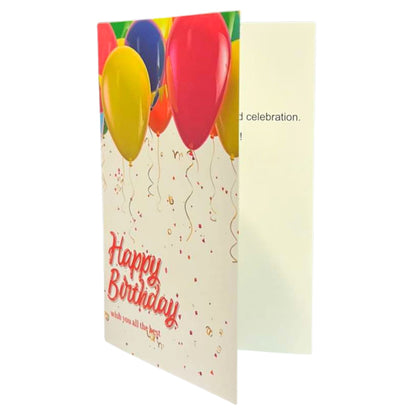Elegant 4X6 inches Happy Birthday Greeting Card with Envelop: 1CT