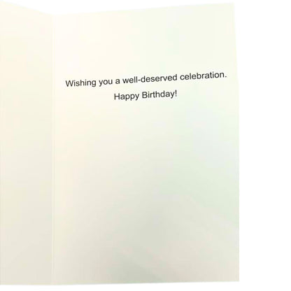 Elegant 4X6 inches Happy Birthday Greeting Card with Envelop: 1CT