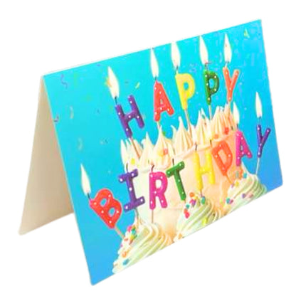 Elegant 4X6 inches Happy Birthday Greeting Card with Envelop: 1CT