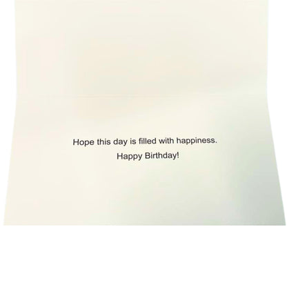 Elegant 4X6 inches Happy Birthday Greeting Card with Envelop: 1CT