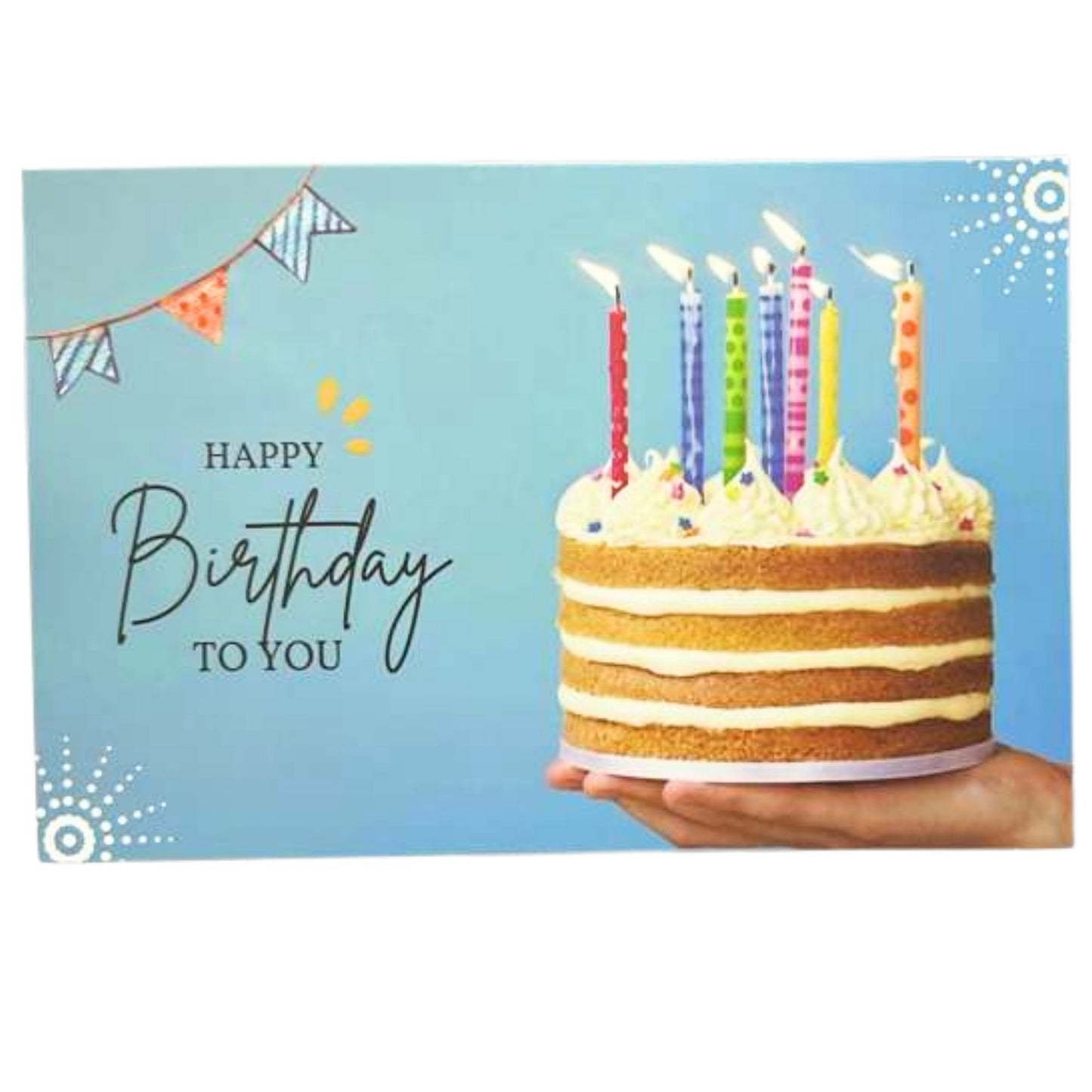 Elegant 4X6 inches Happy Birthday Greeting Card with Envelop: 1CT