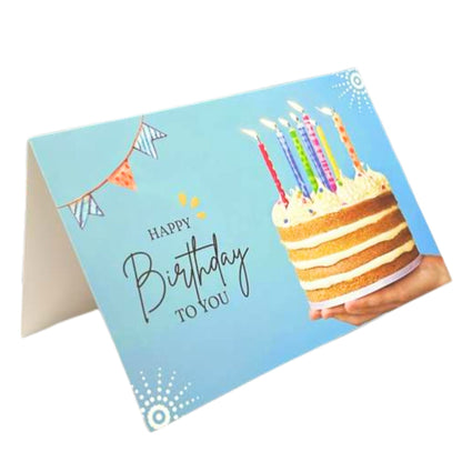 Elegant 4X6 inches Happy Birthday Greeting Card with Envelop: 1CT