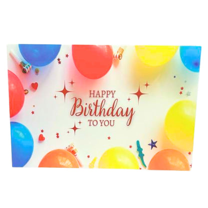 Elegant 4X6 inches Happy Birthday Greeting Card with Envelop: 1CT
