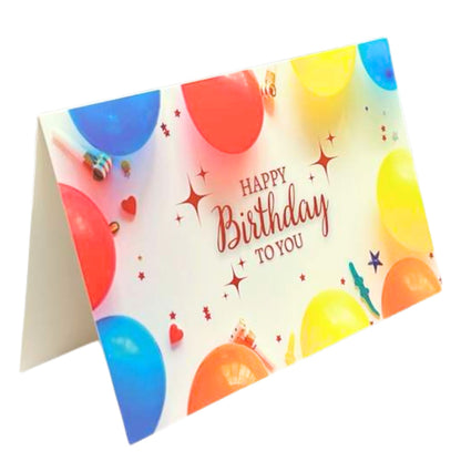 Elegant 4X6 inches Happy Birthday Greeting Card with Envelop: 1CT